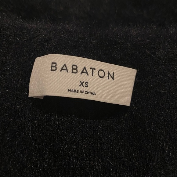 ARITZIA BABATON fuzzy black crop top - Picture 3 of 4